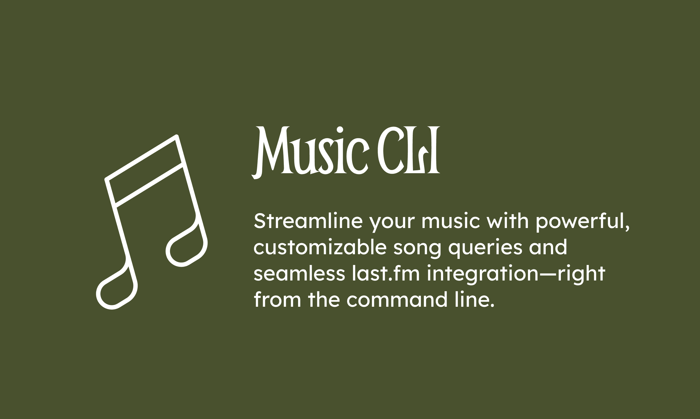 Music Command Line Tool